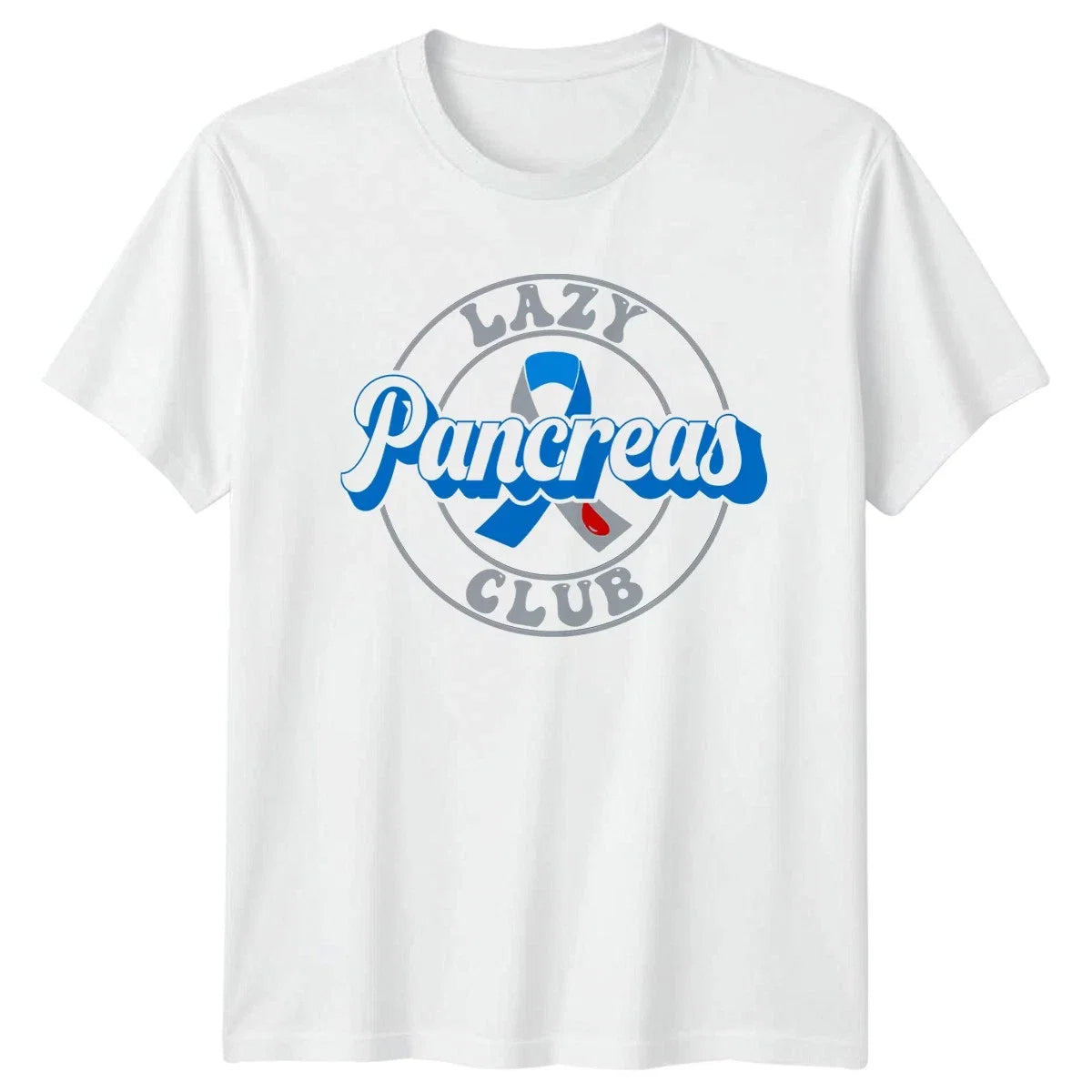 Lazy Pancreas Club Diabetes Awareness Medical Humor - Adult & Kids T-Shirts, Sweatshirts & Hoodies apparel design preview 1