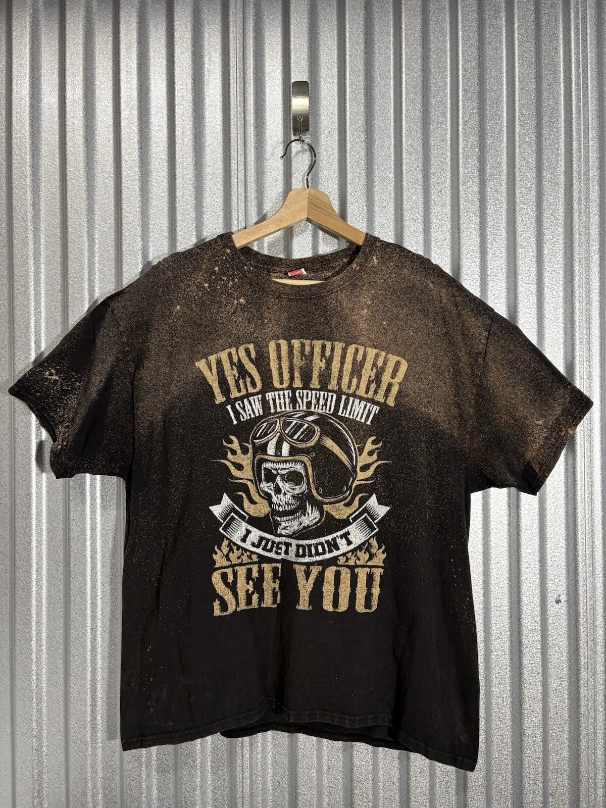 XL Men's Biker Hanes Funny "Yes Officer I Saw the - Adult & Kids T-Shirts, Sweatshirts & Hoodies apparel design preview 1