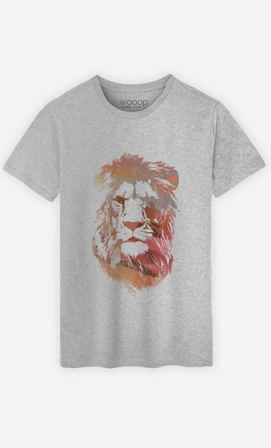 Man short Sleeve Gray, Desert Lion - Adult & Kids T-Shirts, Sweatshirts & Hoodies apparel design preview 1