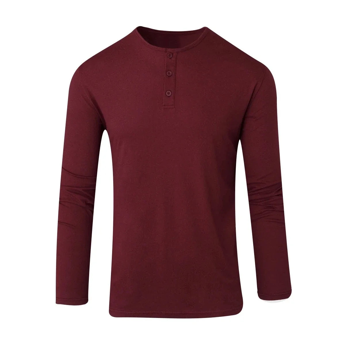 Men's Plain Henley Grandad Collar Open Cuff Casual - Adult & Kids T-Shirts, Sweatshirts & Hoodies apparel design preview 1