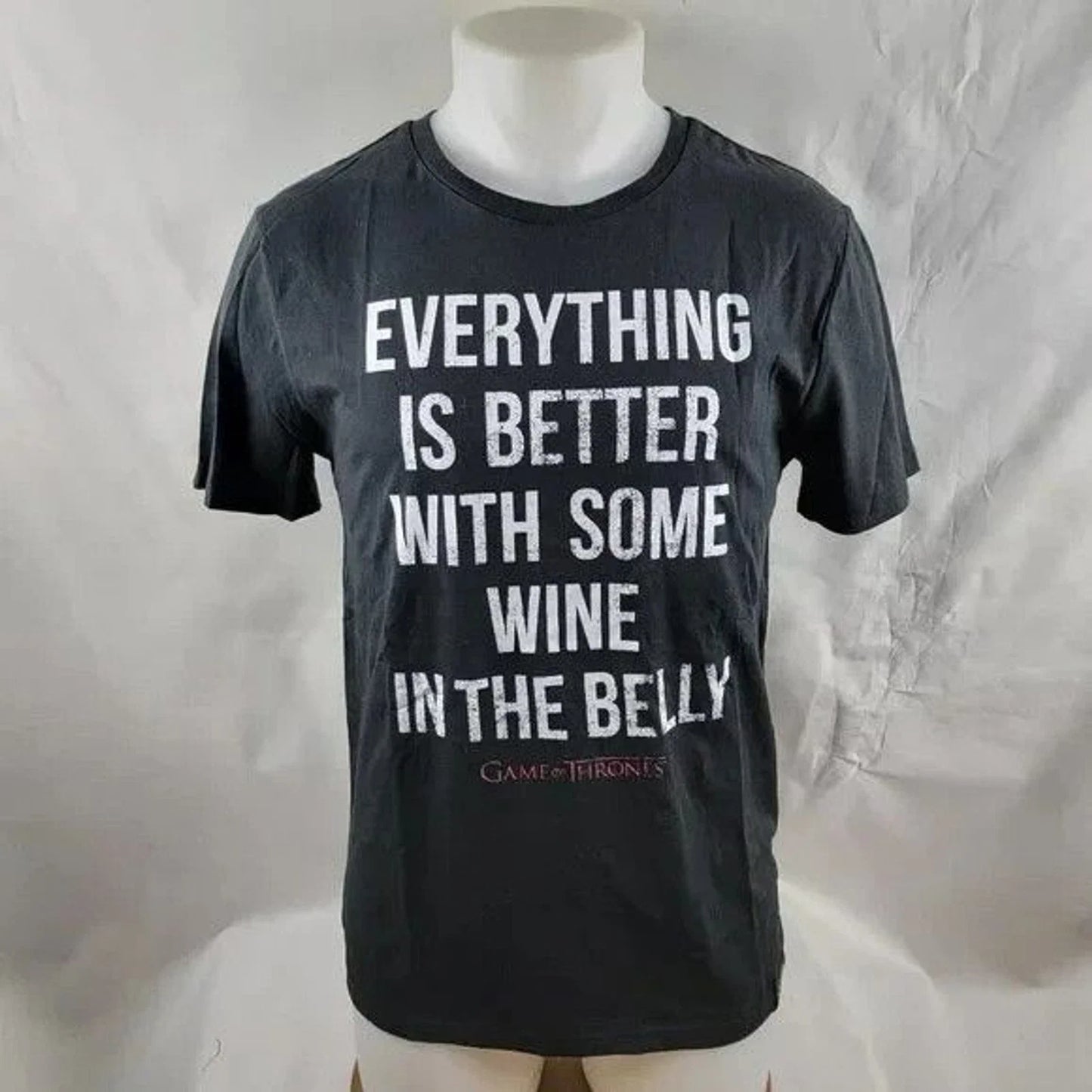Game of Thrones HBO Mens Small Wine in Belly Tyrion - Adult & Kids T-Shirts, Sweatshirts & Hoodies apparel design preview 1