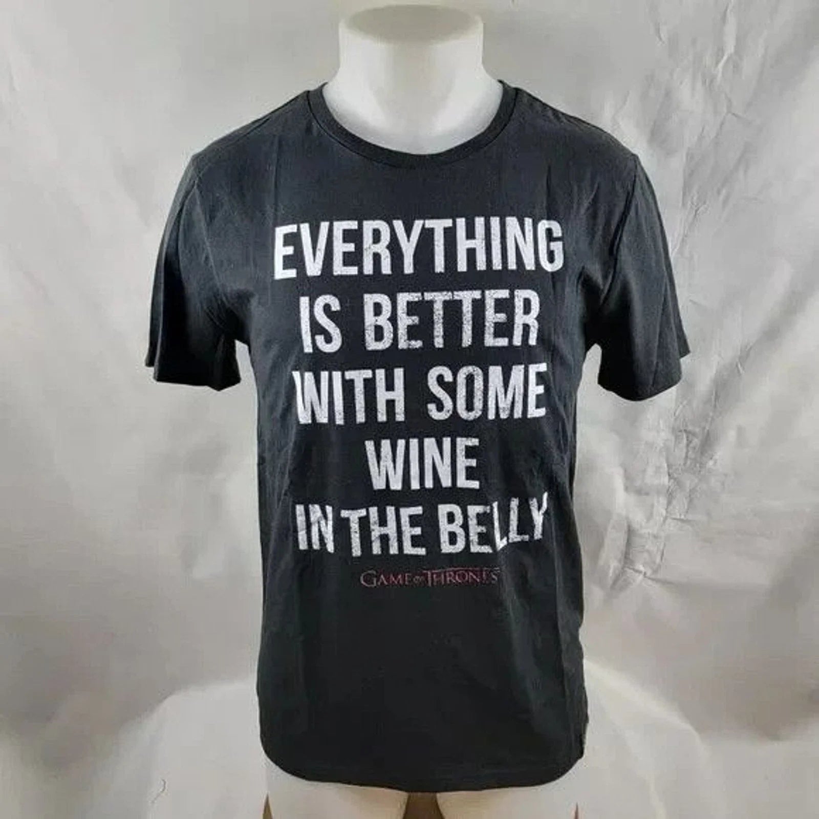 Game of Thrones HBO Mens Small Wine in Belly Tyrion - Adult & Kids T-Shirts, Sweatshirts & Hoodies apparel design preview 1