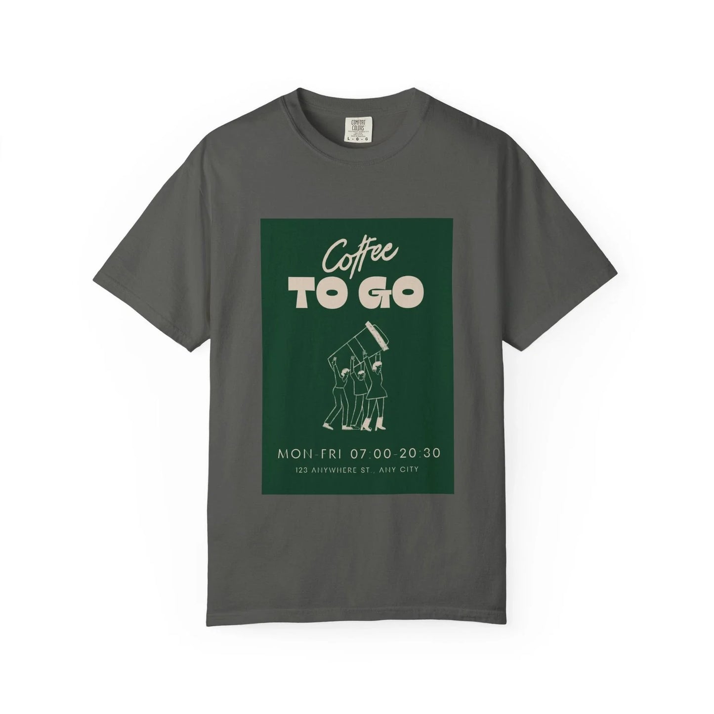 Coffee To Go Vintage Cafe Poster - Adult & Kids T-Shirts, Sweatshirts & Hoodies apparel design preview 1