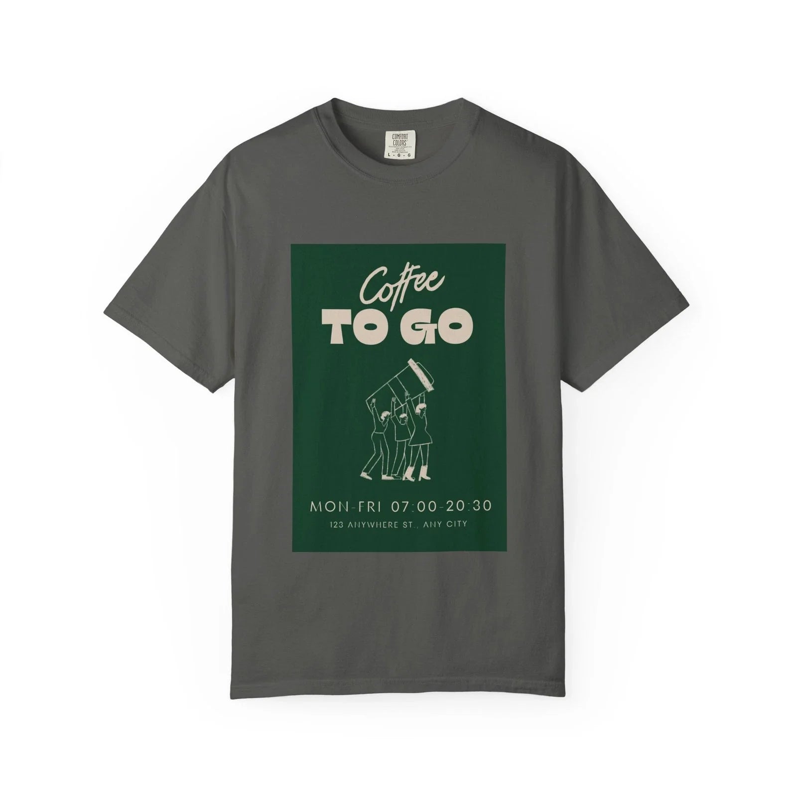 Coffee To Go Vintage Cafe Poster - Adult & Kids T-Shirts, Sweatshirts & Hoodies apparel design preview 1