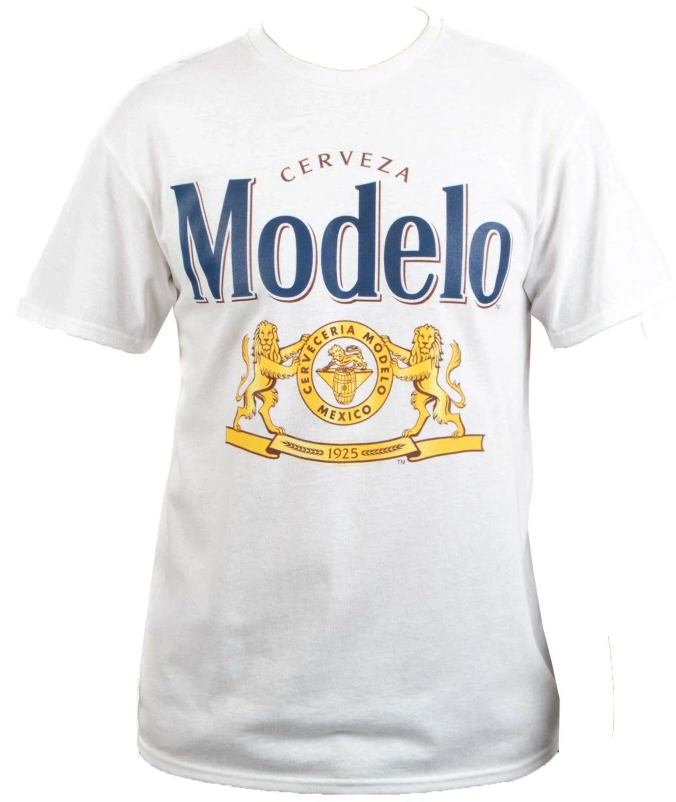 Modelo Cerveza Especial Beer Lion Crest Logo White - Adult & Kids T-Shirts, Sweatshirts & Hoodies apparel design preview 1