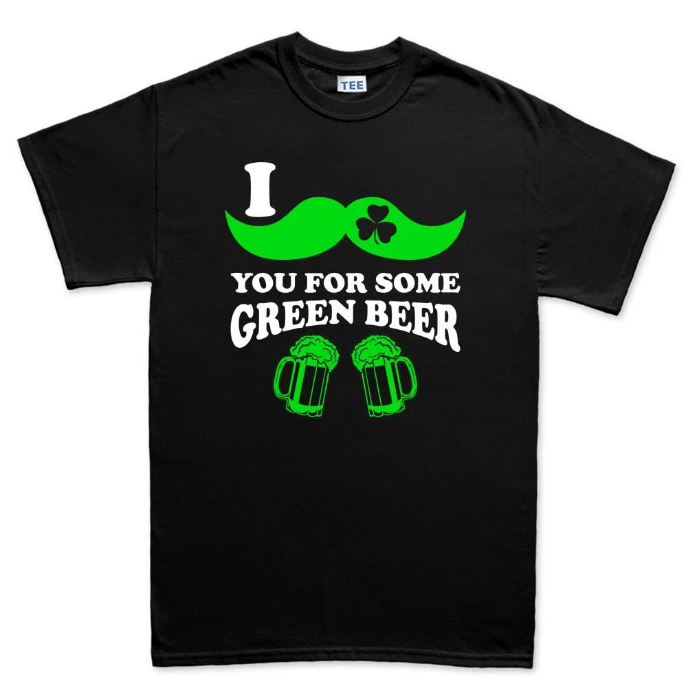 I Mustache You For Some Green Beer Funny St Patrick's - Adult & Kids T-Shirts, Sweatshirts & Hoodies apparel design preview 1