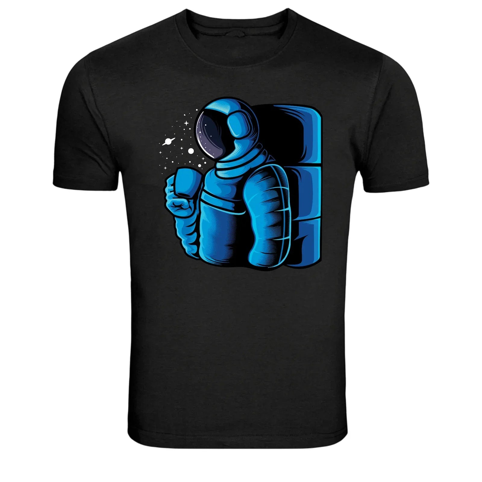 Astronaut Drinking Coffee In Space Graphic - Adult & Kids T-Shirts, Sweatshirts & Hoodies apparel design preview 1