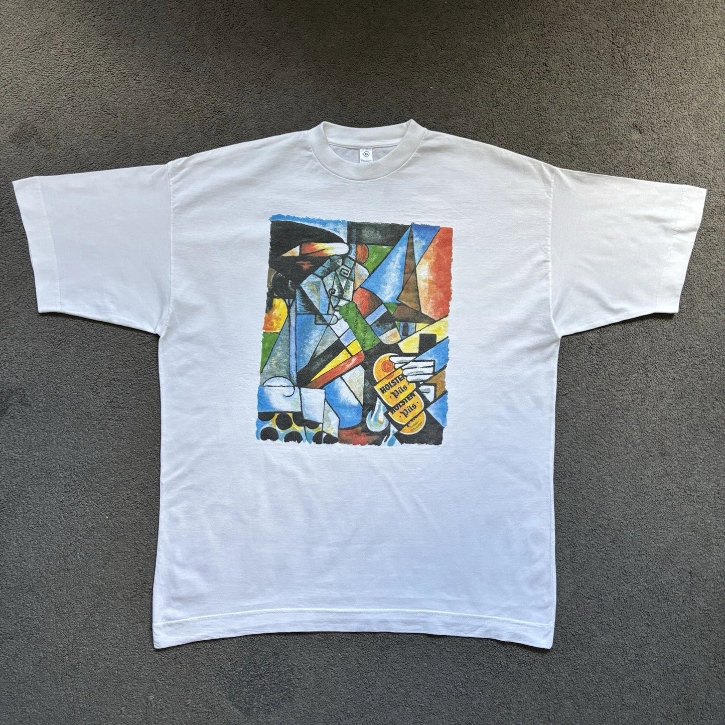 Vintage 90s Holsten Pils Beer Cubist Abstract Art - Adult & Kids T-Shirts, Sweatshirts & Hoodies apparel design preview 1