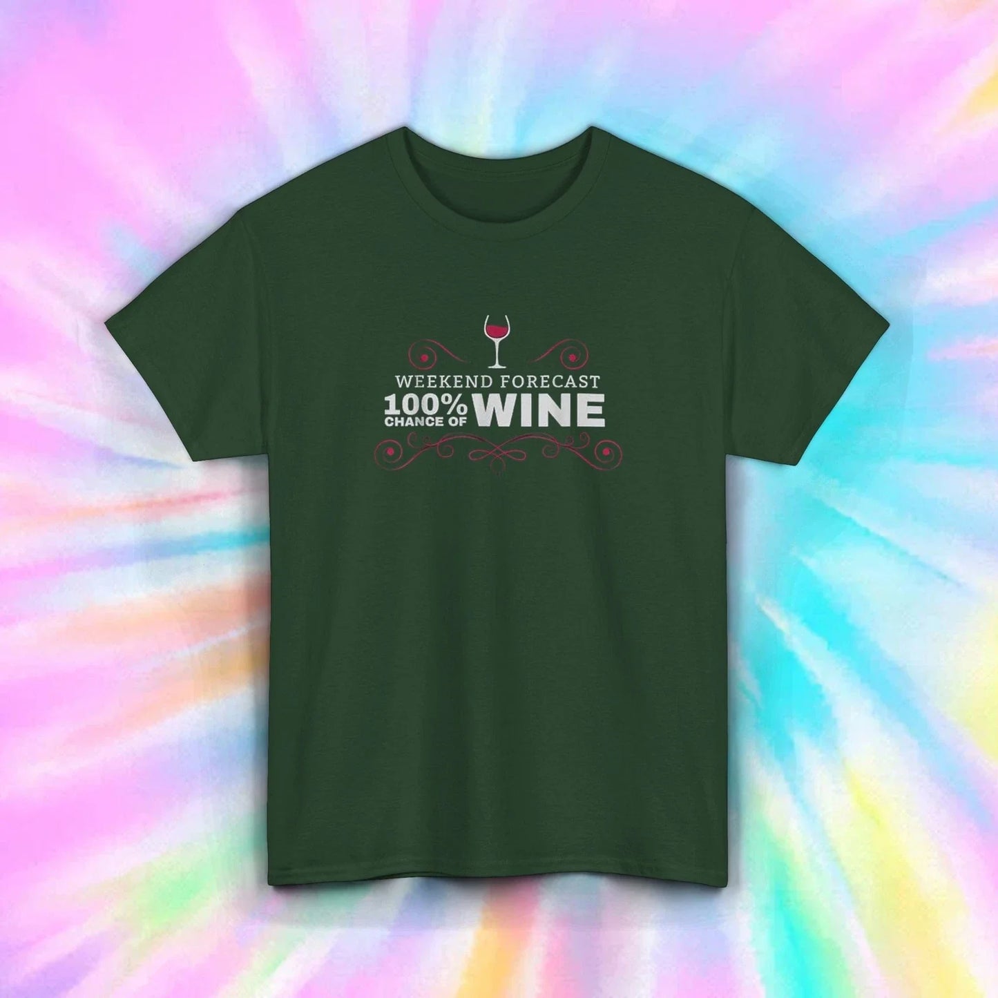 Weekend Forecast Wine S-5XL Funny Drinking Lover - Adult & Kids T-Shirts, Sweatshirts & Hoodies apparel design preview 1