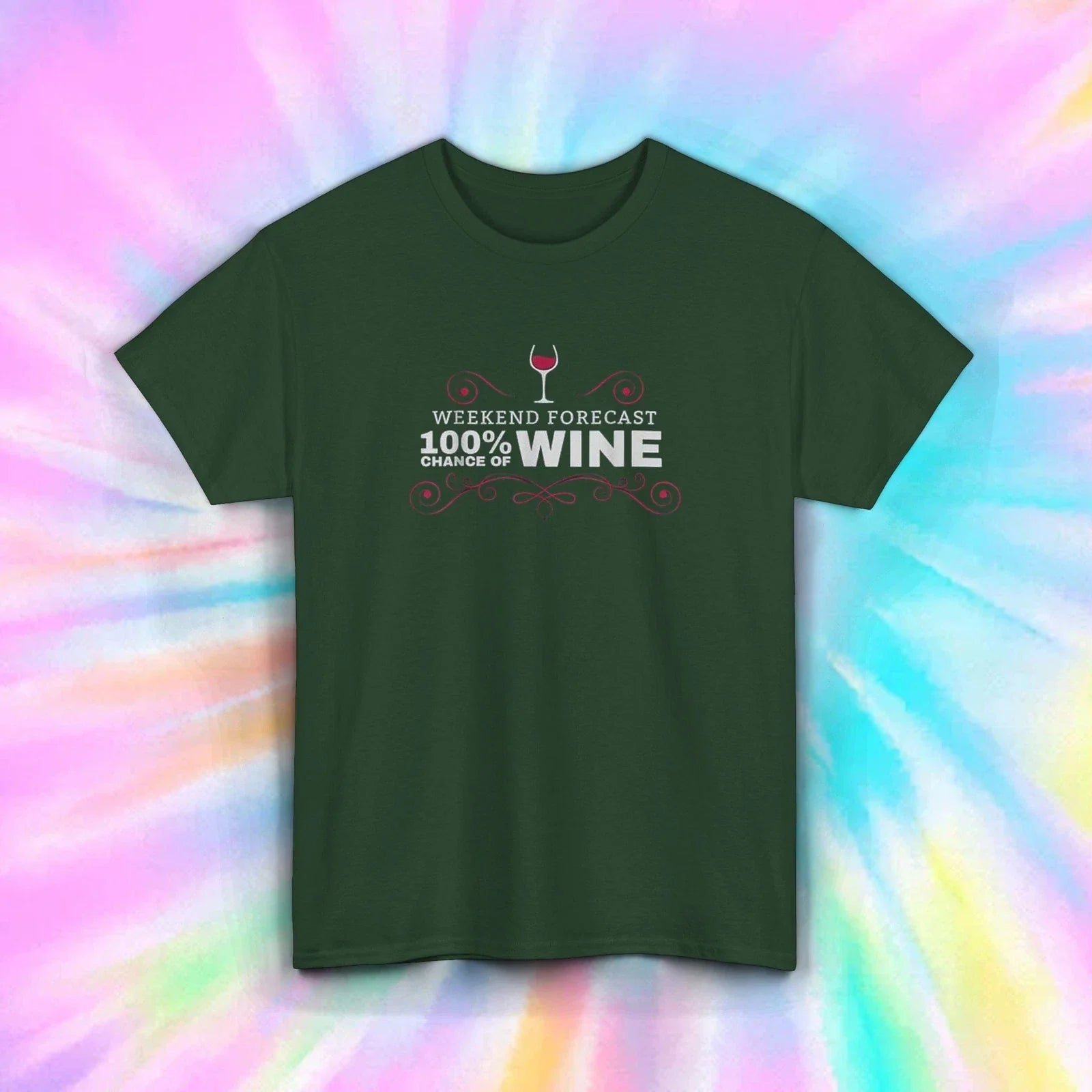 Weekend Forecast Wine S-5XL Funny Drinking Lover - Adult & Kids T-Shirts, Sweatshirts & Hoodies apparel design preview 1