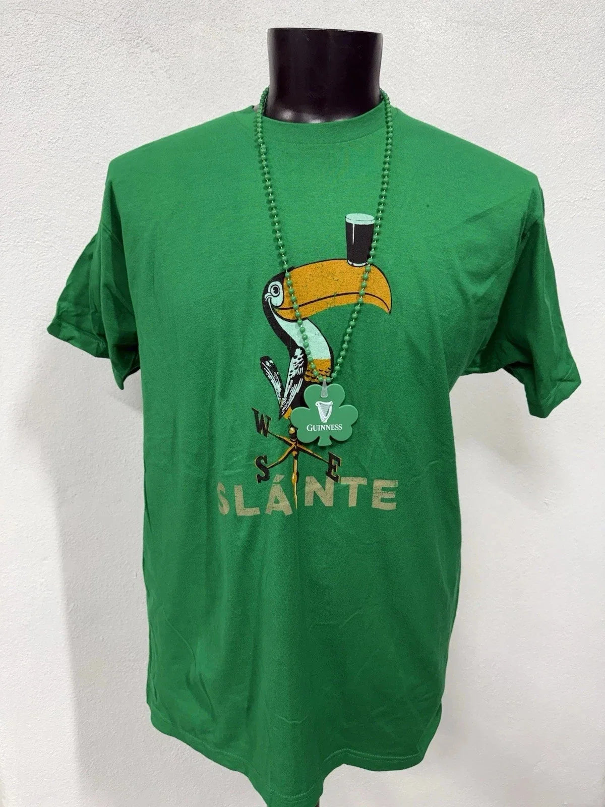 Guinness Toucan Slante St. Patrick's 100% cotton Men - Adult & Kids T-Shirts, Sweatshirts & Hoodies apparel design preview 1