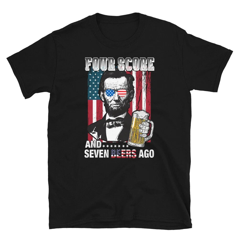 Seven Beers July 4th of USA US Flag - Adult & Kids T-Shirts, Sweatshirts & Hoodies apparel design preview 1
