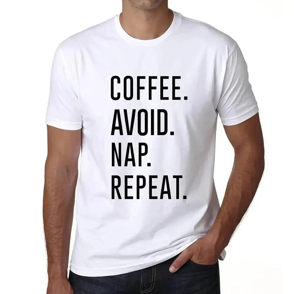 ULTRABASIC men's coffee avoid nap repeat - Adult & Kids T-Shirts, Sweatshirts & Hoodies apparel design preview 1