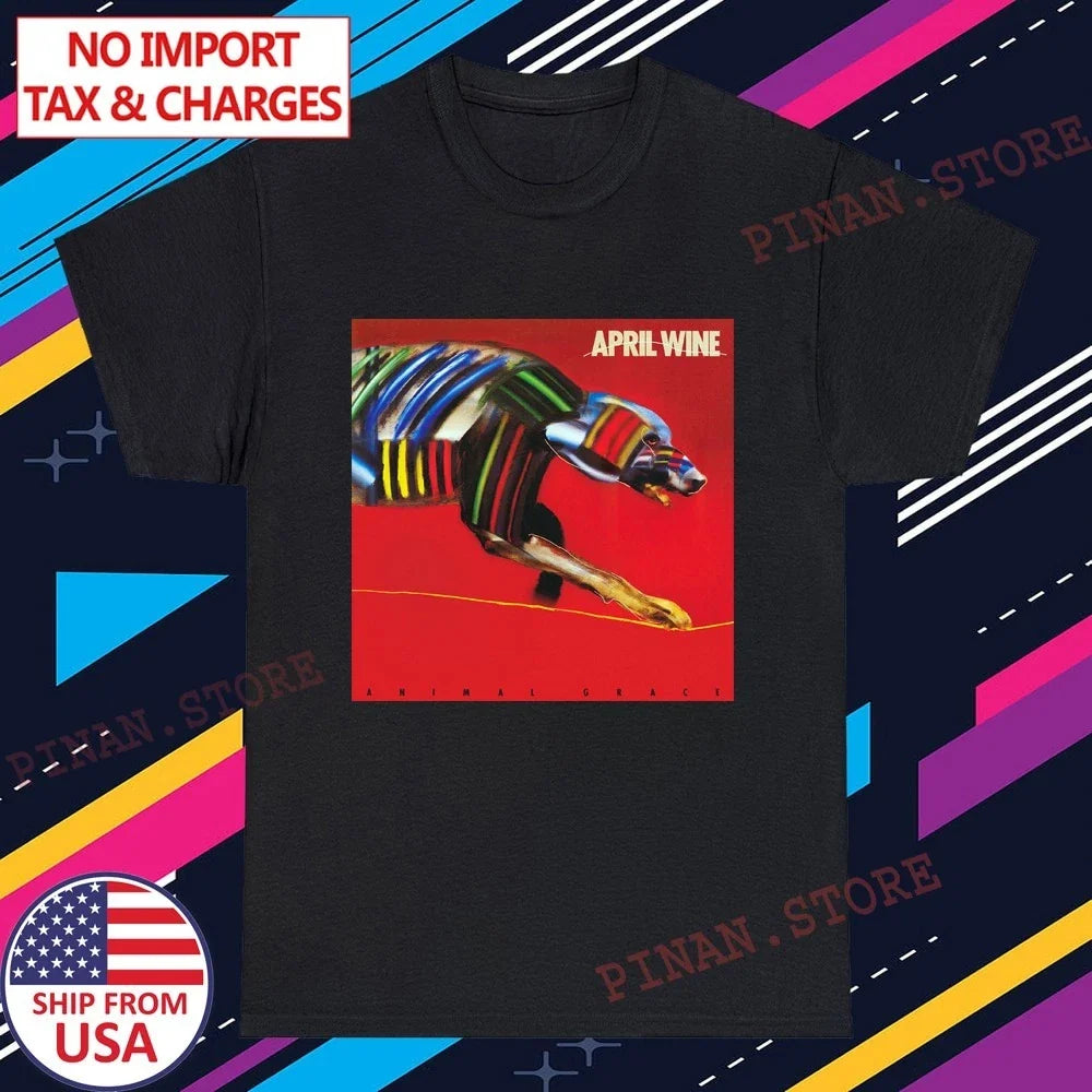 April Wine Animal Grace Men's Black Size S-5XL - Adult & Kids T-Shirts, Sweatshirts & Hoodies apparel design preview 1