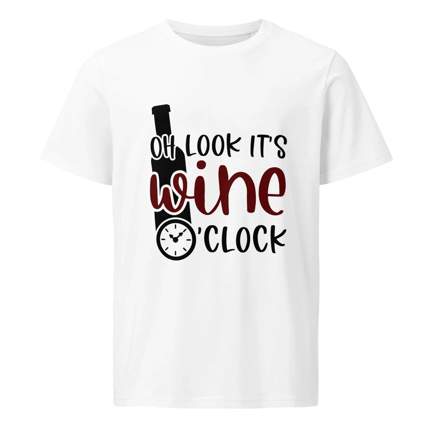 Oh Look It's Wine O'clock Unisex organic mid-light - Adult & Kids T-Shirts, Sweatshirts & Hoodies apparel design preview 1