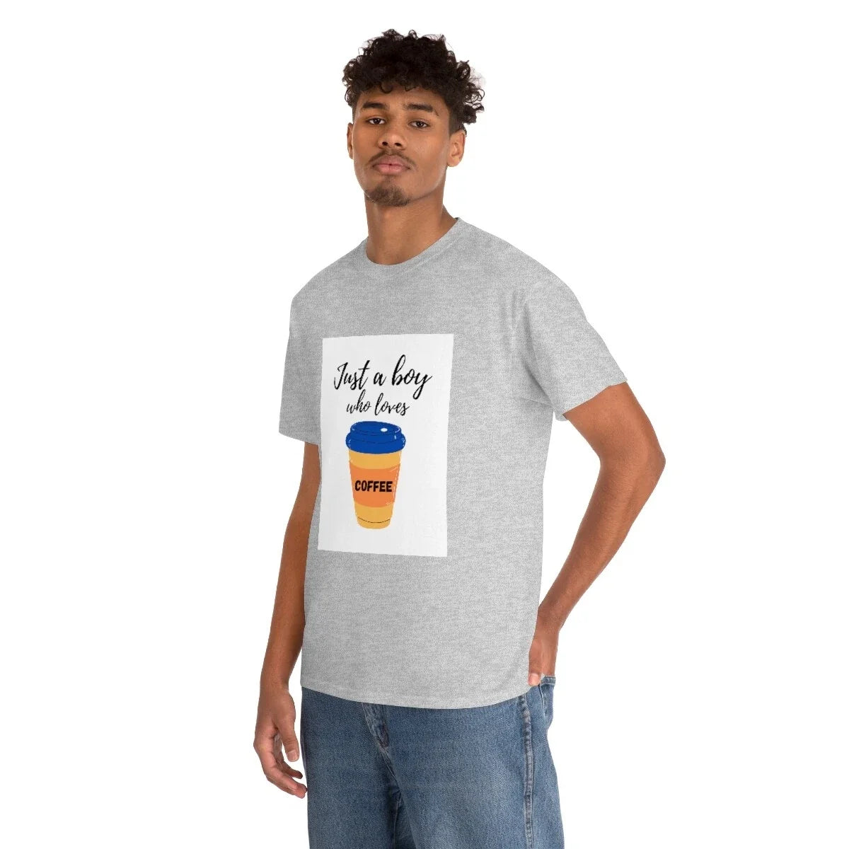 Just a Boy who likes Coffee - Adult & Kids T-Shirts, Sweatshirts & Hoodies apparel design preview 1