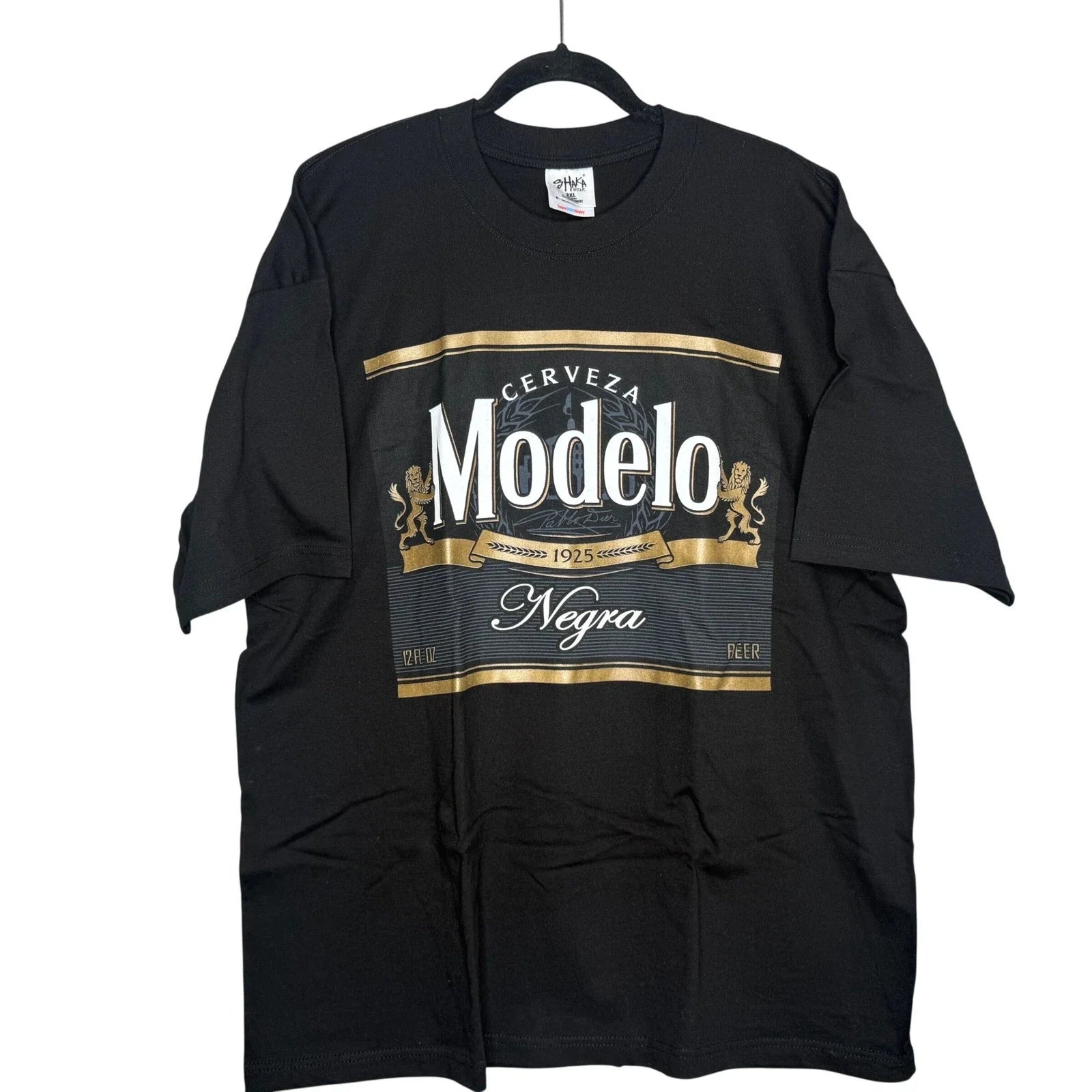 Grupo Modelo Negra Beer Logo Men's Black Shaka Wear - Adult & Kids T-Shirts, Sweatshirts & Hoodies apparel design preview 1