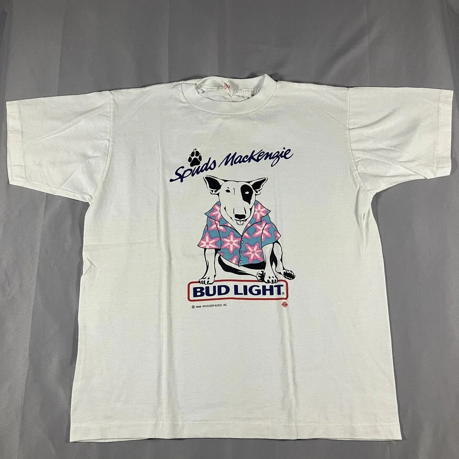 Vintage Alore Spuds MacKenzie Bud Light Mens Large - Adult & Kids T-Shirts, Sweatshirts & Hoodies apparel design preview 1
