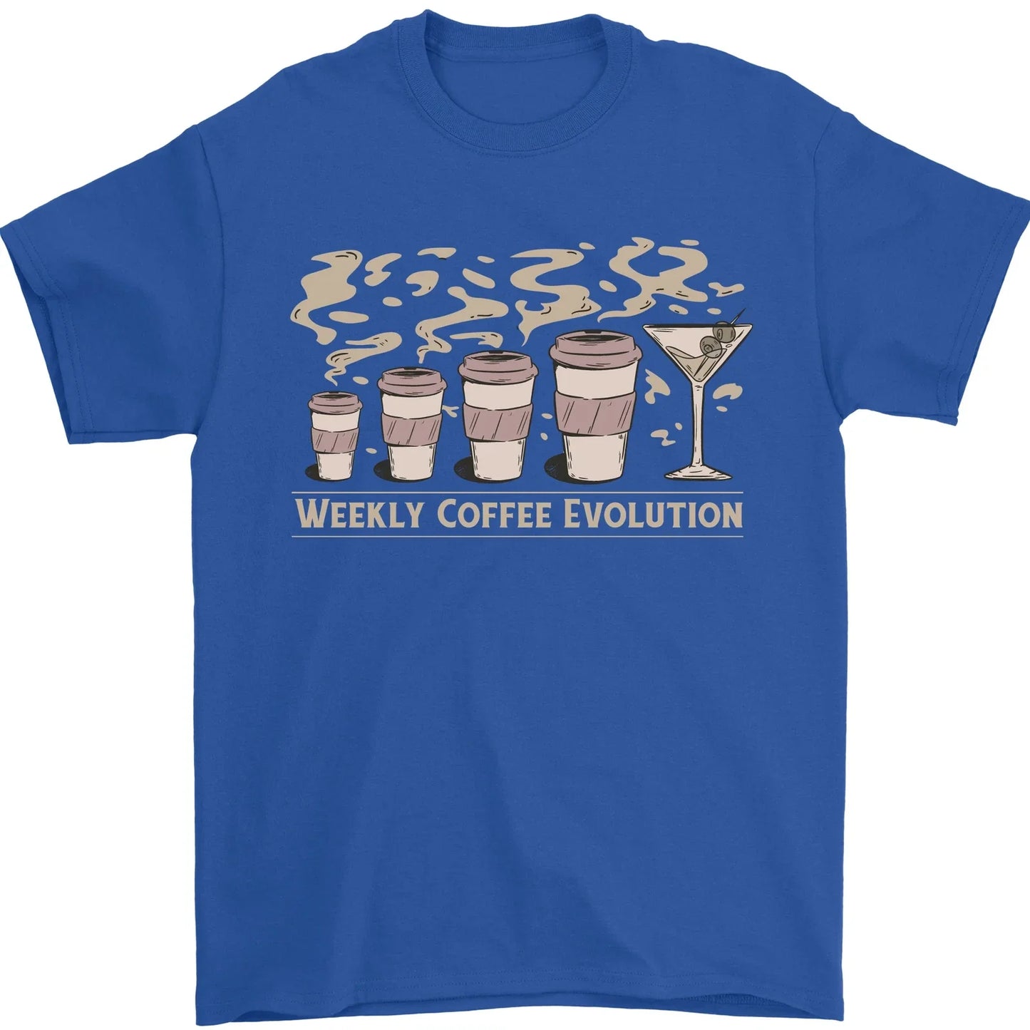 Weekly Coffee To Alcohol Evolution Wine Mens 100% - Adult & Kids T-Shirts, Sweatshirts & Hoodies apparel design preview 1