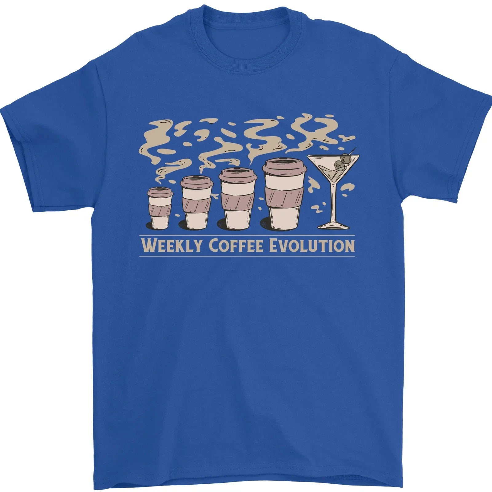 Weekly Coffee To Alcohol Evolution Wine Mens 100% - Adult & Kids T-Shirts, Sweatshirts & Hoodies apparel design preview 1
