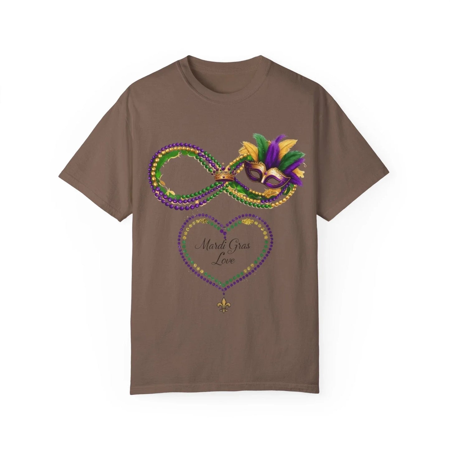 Mardi Gras Love Unisex Garment-Dyed Festival - Adult & Kids T-Shirts, Sweatshirts & Hoodies apparel design preview 1