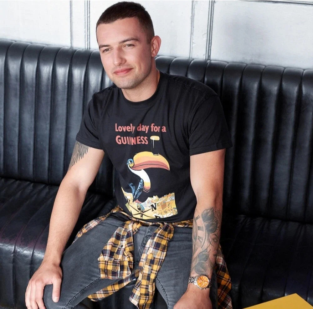 Lovely Day for a Guinness Black Cotton Men's Beer - Adult & Kids T-Shirts, Sweatshirts & Hoodies apparel design preview 1