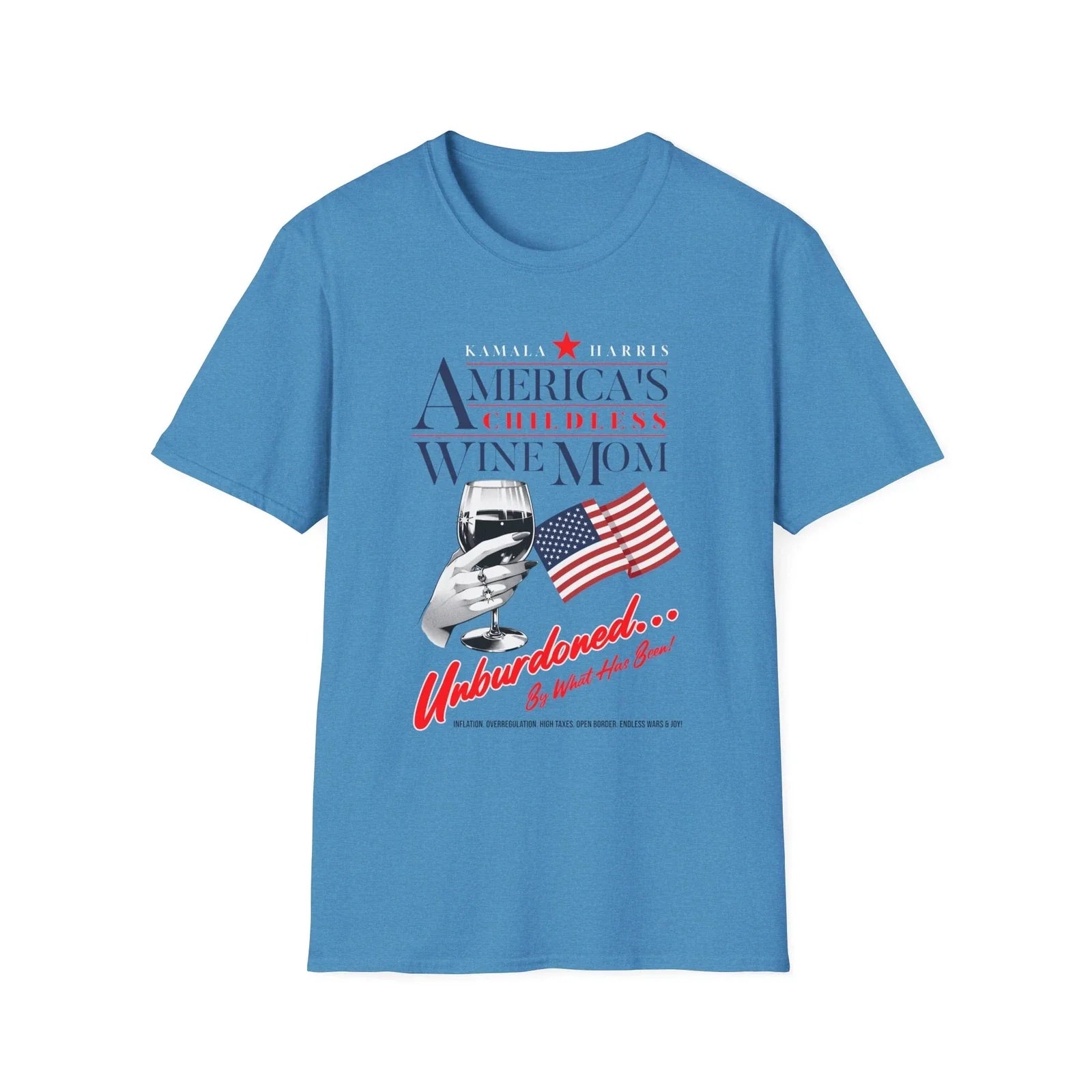 USA Pro Trump "Kamala Harris America's Wine Mom" - Adult & Kids T-Shirts, Sweatshirts & Hoodies apparel design preview 1