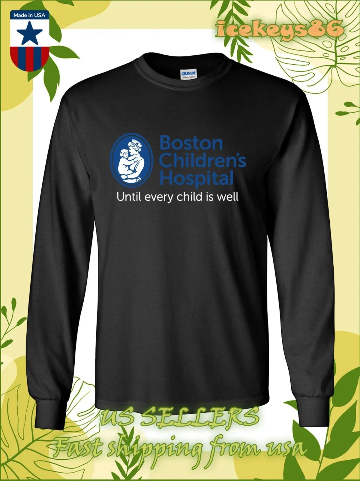 Boston Children's Hospital Logo Motor Men's American - Adult & Kids T-Shirts, Sweatshirts & Hoodies apparel design preview 1