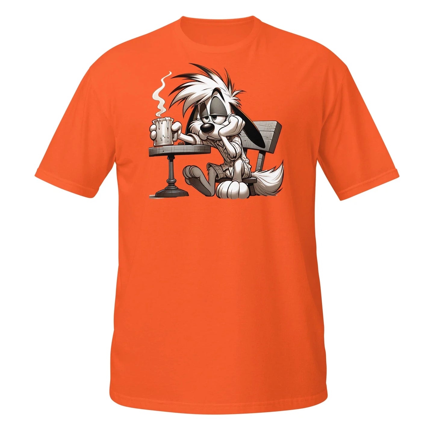 Sleepy Coffee Dog Exhausted Pup With Mug - Adult & Kids T-Shirts, Sweatshirts & Hoodies apparel design preview 1