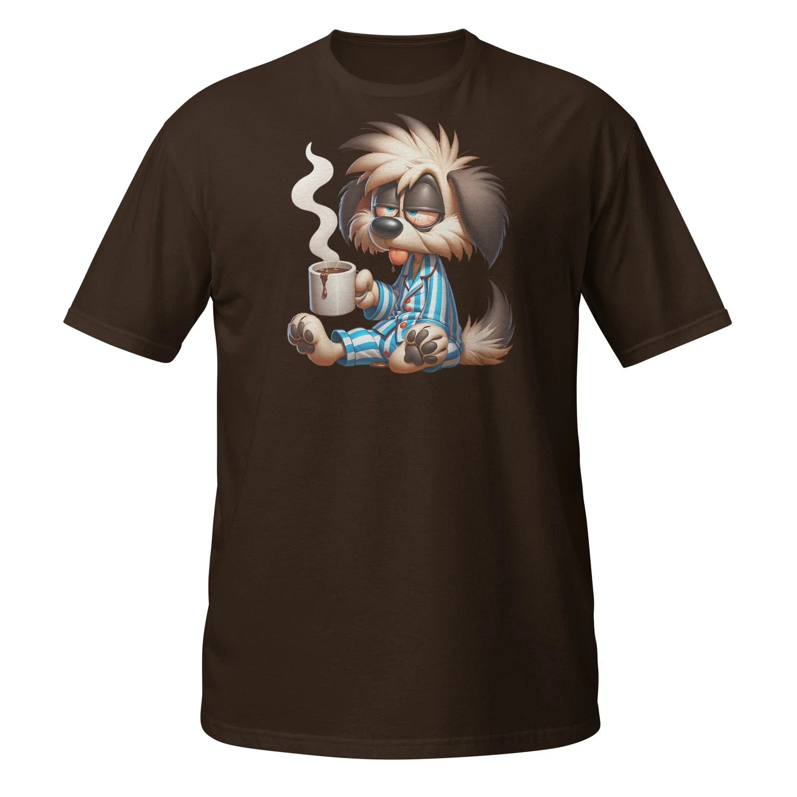 Sleepy Dog Coffee Pyjama Pup Morning Mug - Adult & Kids T-Shirts, Sweatshirts & Hoodies apparel design preview 1