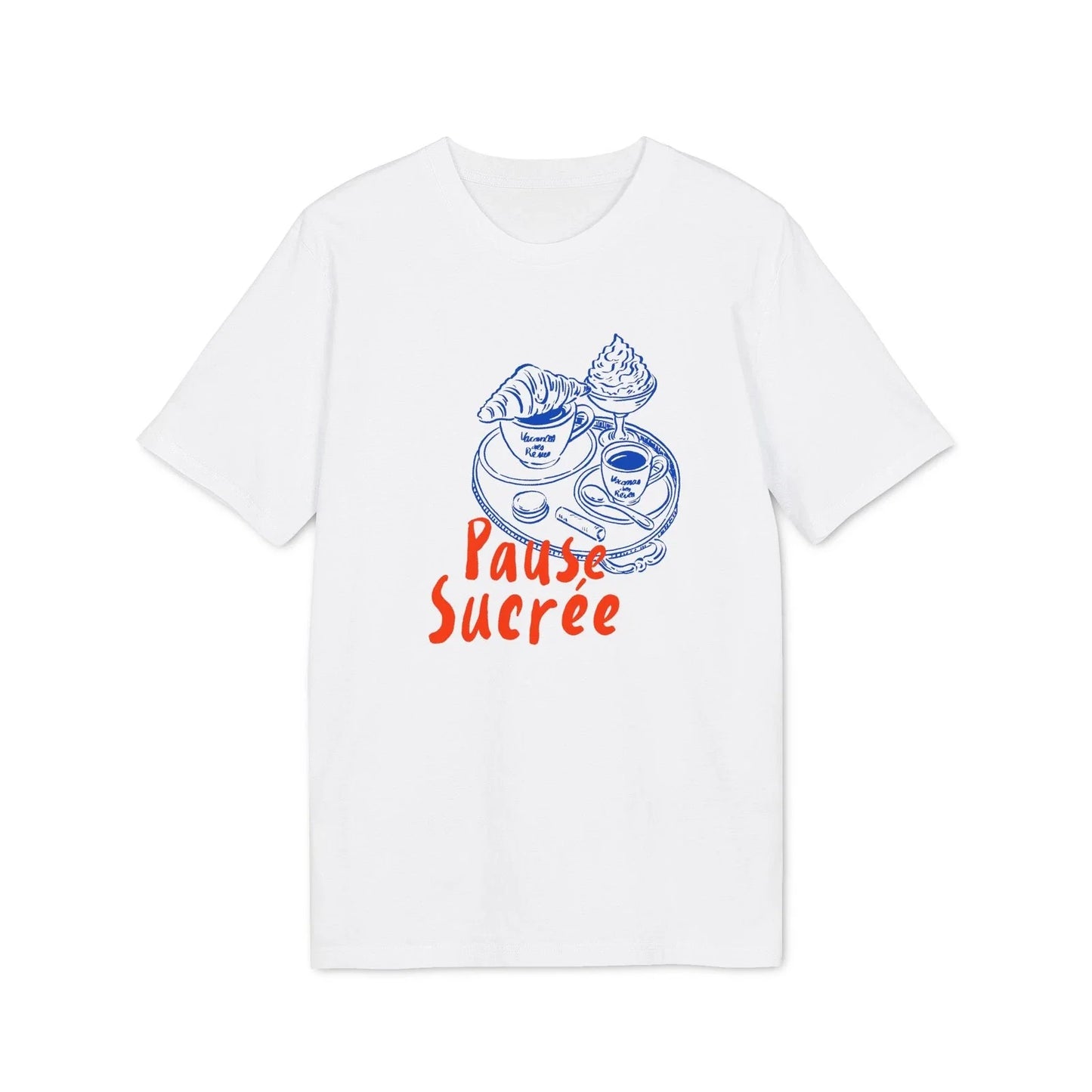 Pause Sucrée illustration Coffee Pastry Paris sketch - Adult & Kids T-Shirts, Sweatshirts & Hoodies apparel design preview 1