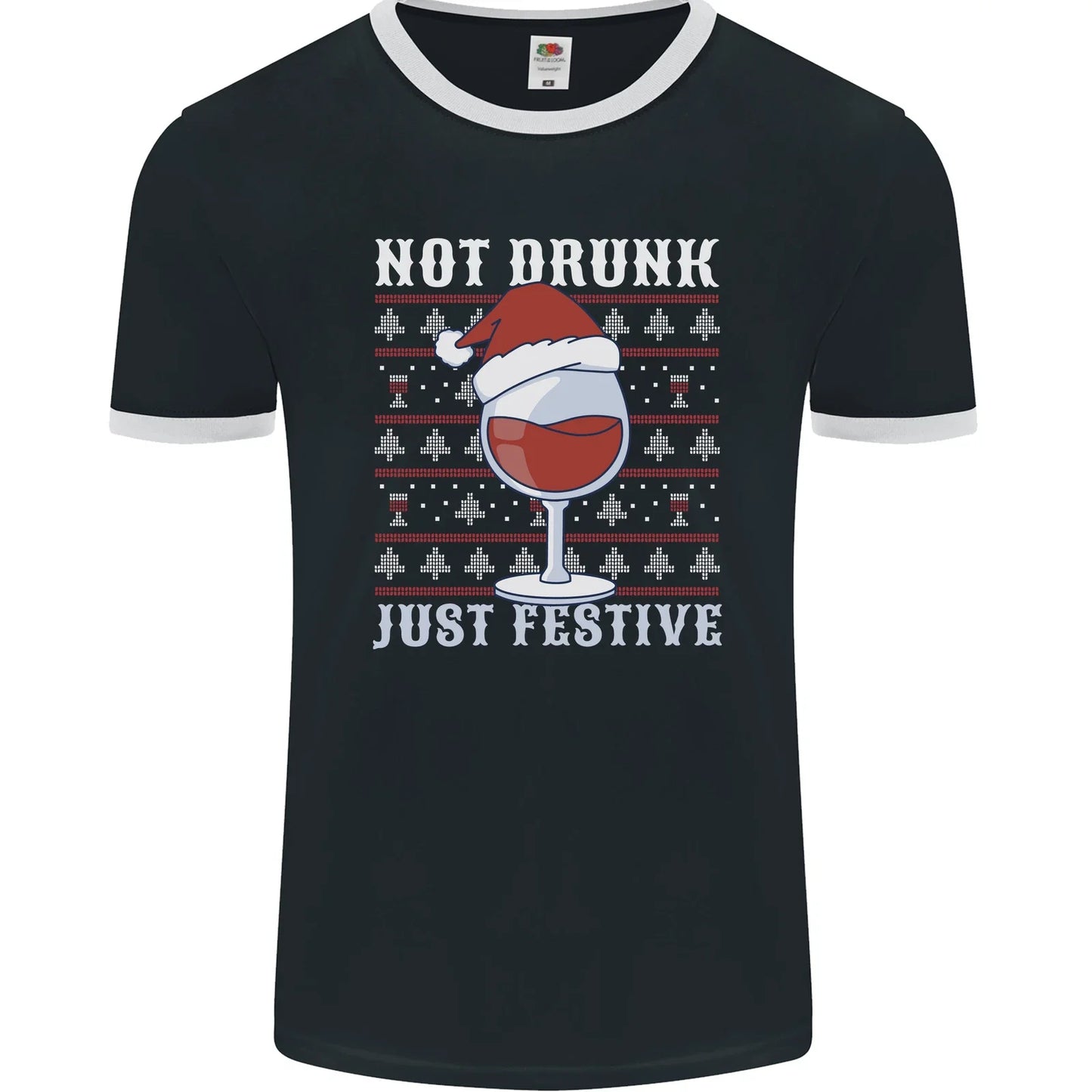 Wine Not Drunk Just Festive Funny Christmas Xmas Mens - Adult & Kids T-Shirts, Sweatshirts & Hoodies apparel design preview 1