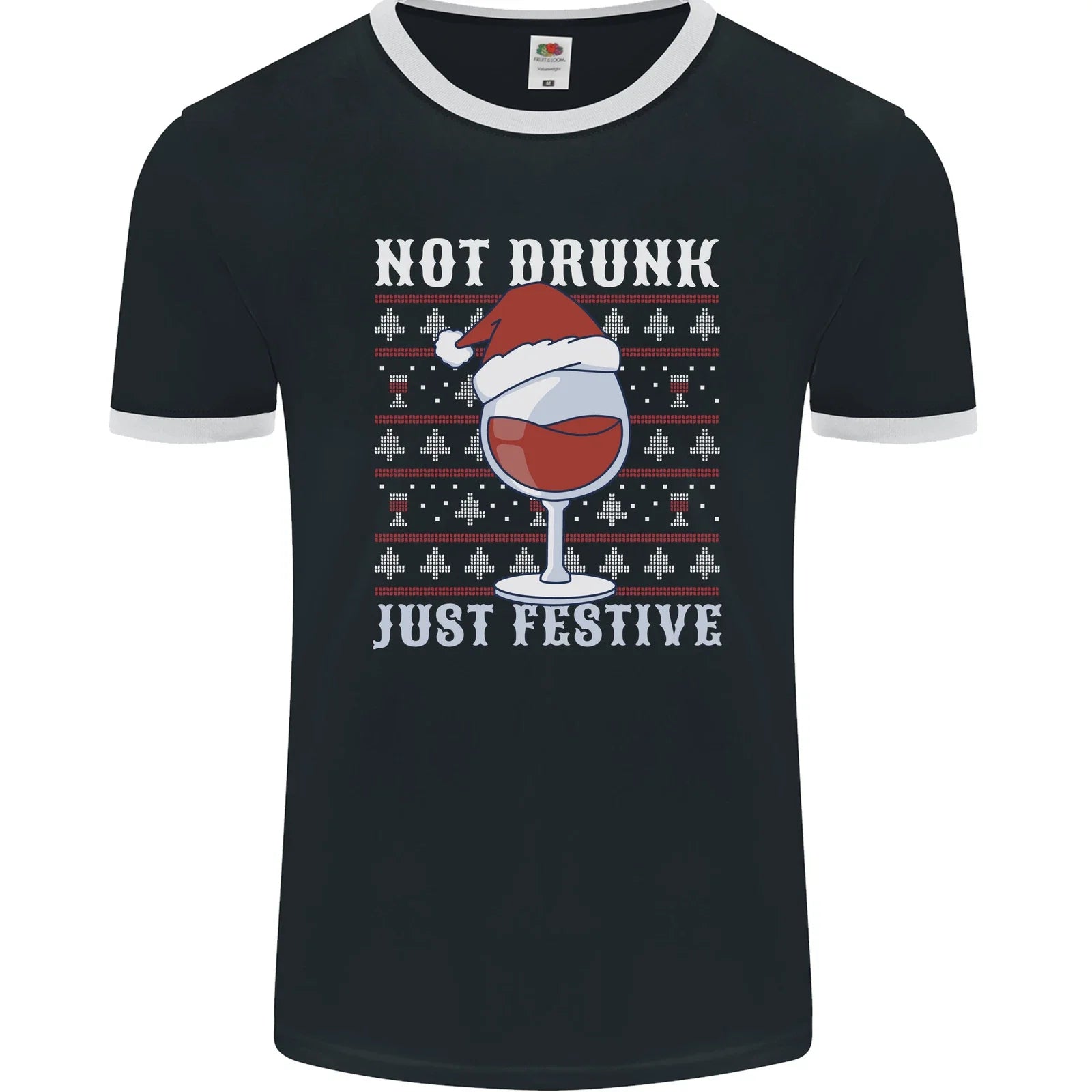 Wine Not Drunk Just Festive Funny Christmas Xmas Mens - Adult & Kids T-Shirts, Sweatshirts & Hoodies apparel design preview 1