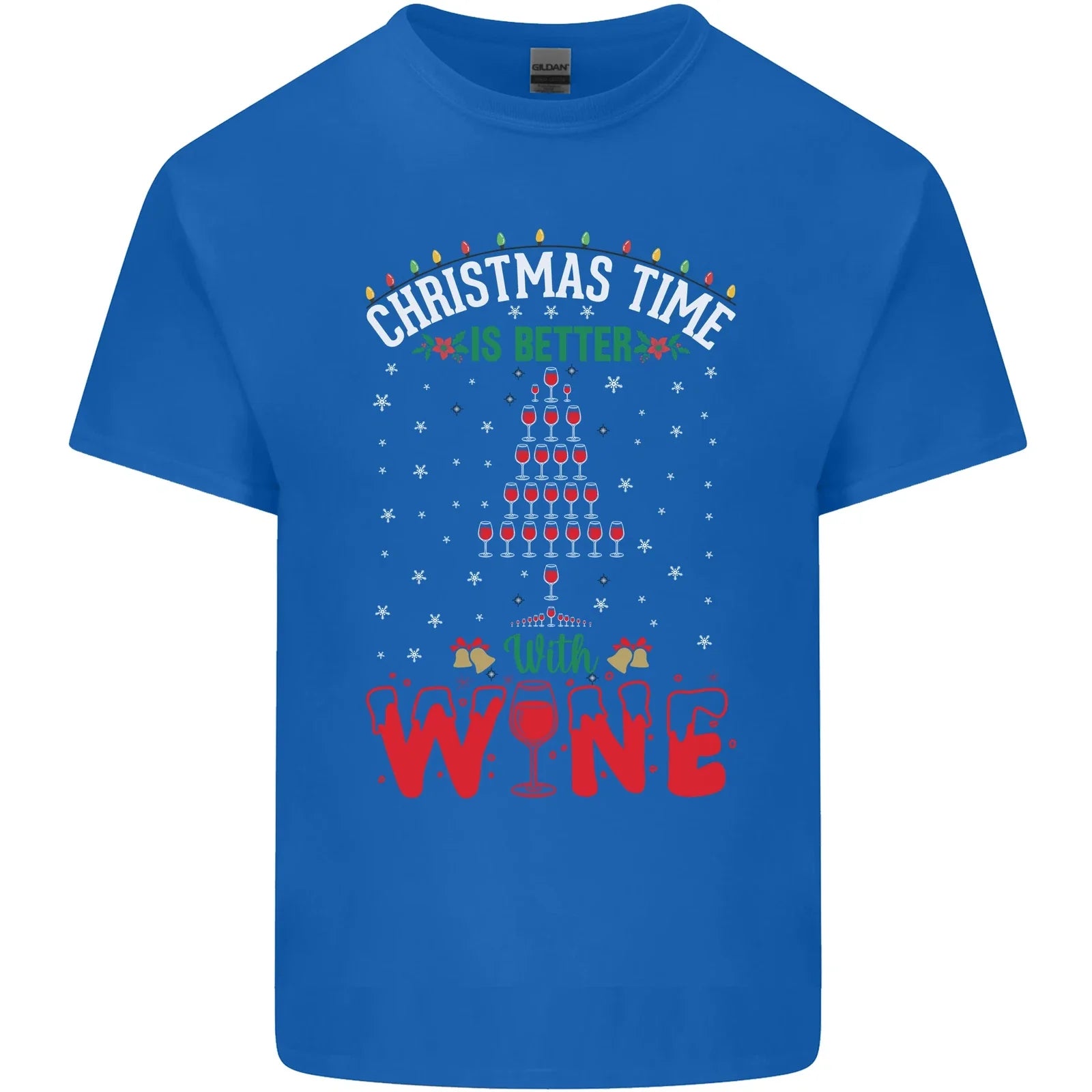 Christmas Better With Wine Funny Alcohol Mens Cotton - Adult & Kids T-Shirts, Sweatshirts & Hoodies apparel design preview 1