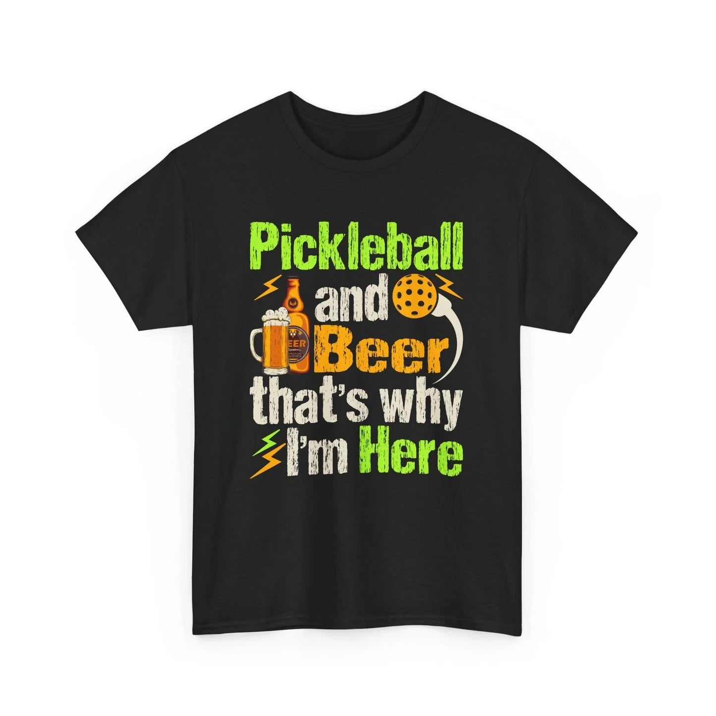 Beer Drinking Funny Pickleball Tpickleball and - Adult & Kids T-Shirts, Sweatshirts & Hoodies apparel design preview 1