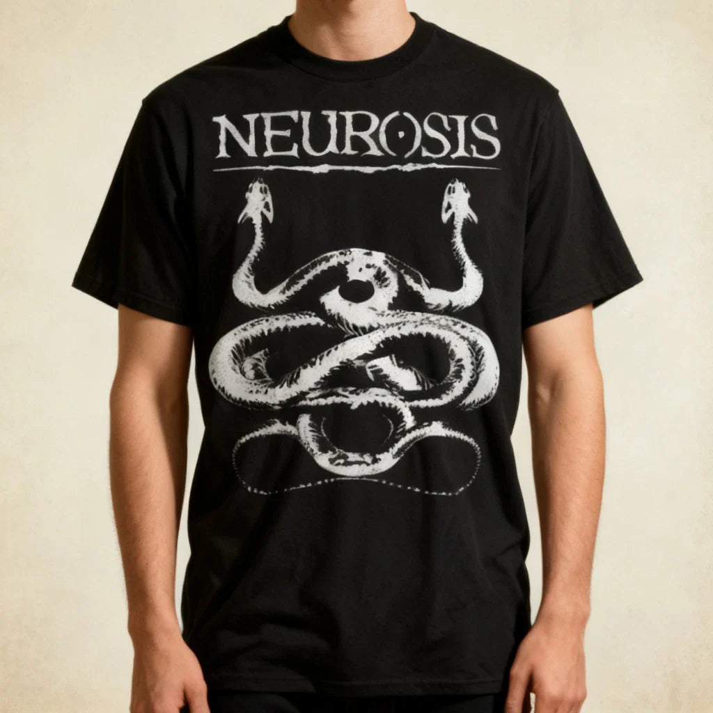 Vintage Neurosis Band Snacks Cotton Black All Size - Adult & Kids T-Shirts, Sweatshirts & Hoodies apparel design preview 1