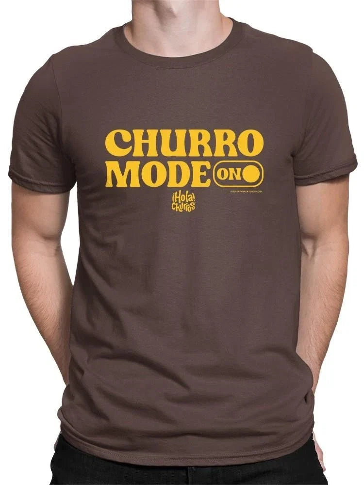 Churro Mode On Bold Retro Design Men's - Adult & Kids T-Shirts, Sweatshirts & Hoodies apparel design preview 1