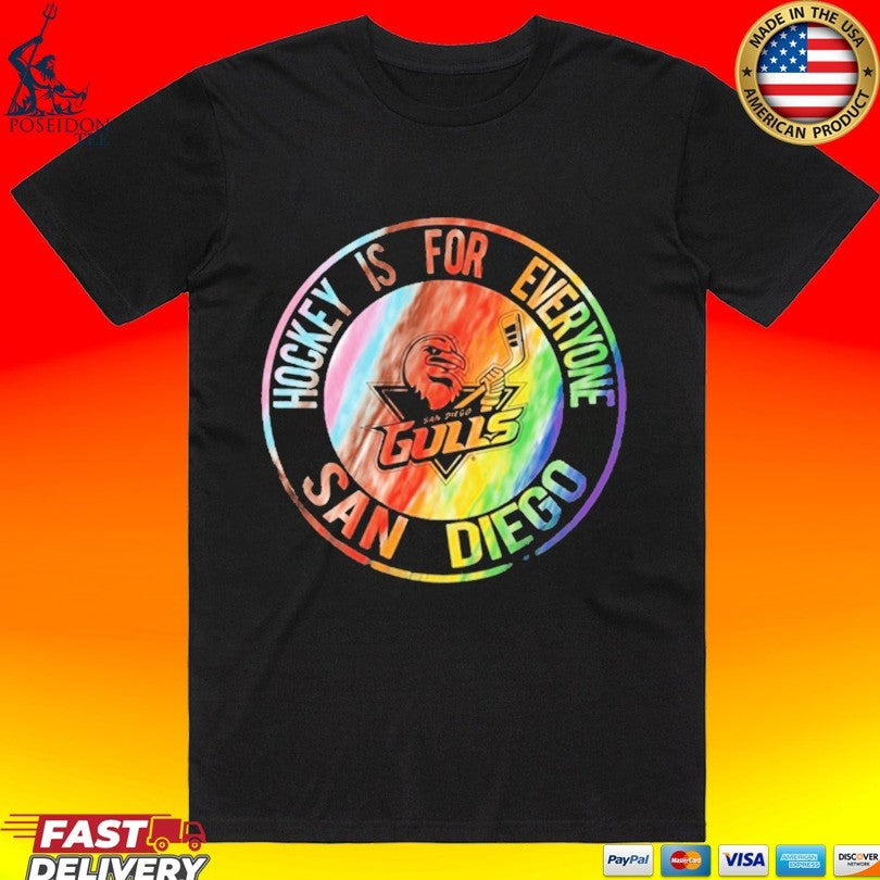 San Diego Gulls Pride Hockey Is For Everyone - Adult & Kids T-Shirts, Sweatshirts & Hoodies apparel design preview 1