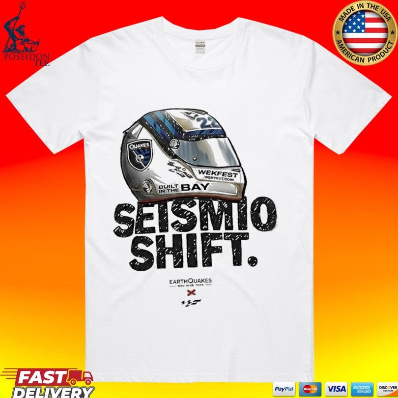 San Jose Earthquakes X Wekfest Helmet Built In The - Adult & Kids T-Shirts, Sweatshirts & Hoodies apparel design preview 1