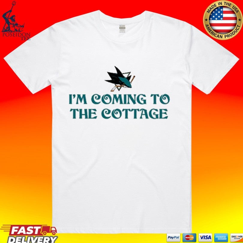 San Jose Sharks I'm Coming To The Cottage - Adult & Kids T-Shirts, Sweatshirts & Hoodies apparel design preview 1