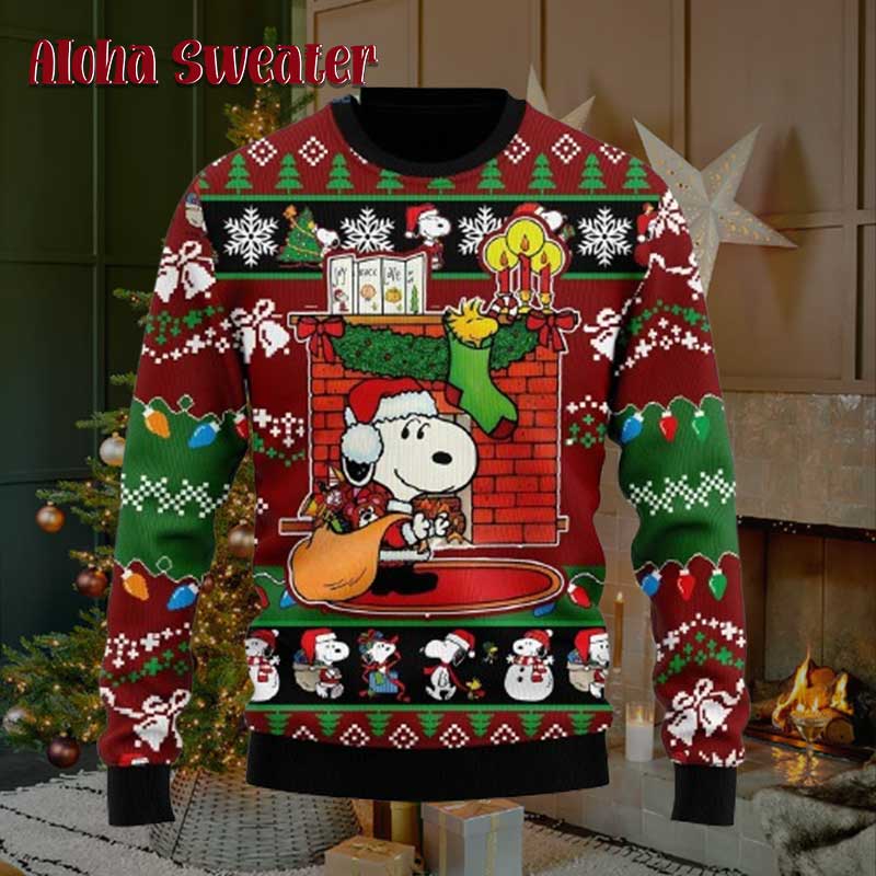 Singing Snoopy And Friend Ugly Christmas Sweater - Holiday Gift product image 3