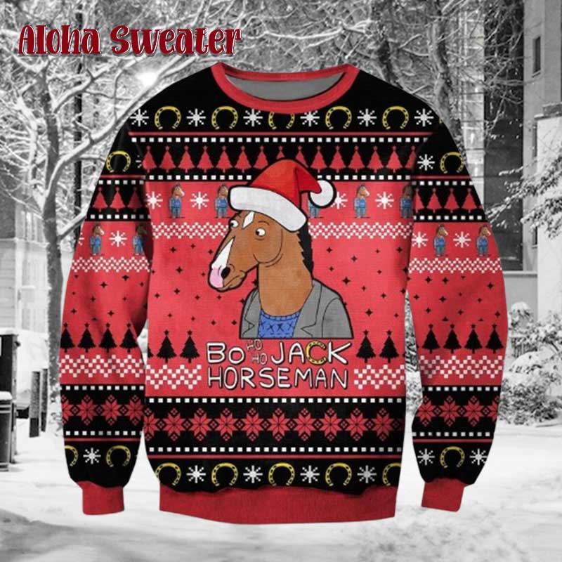 Bojack Horseman Xmas Pattern Ugly Christmas Sweater - Holiday Gift product image 5