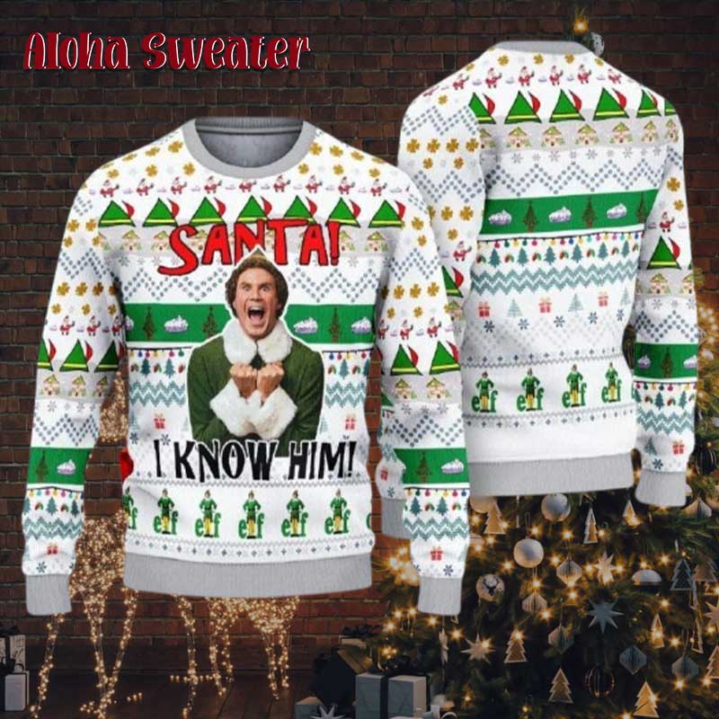 Merry Christmas From Buddy The Elf Ugly Christmas Sweater - Holiday Gift product image 2