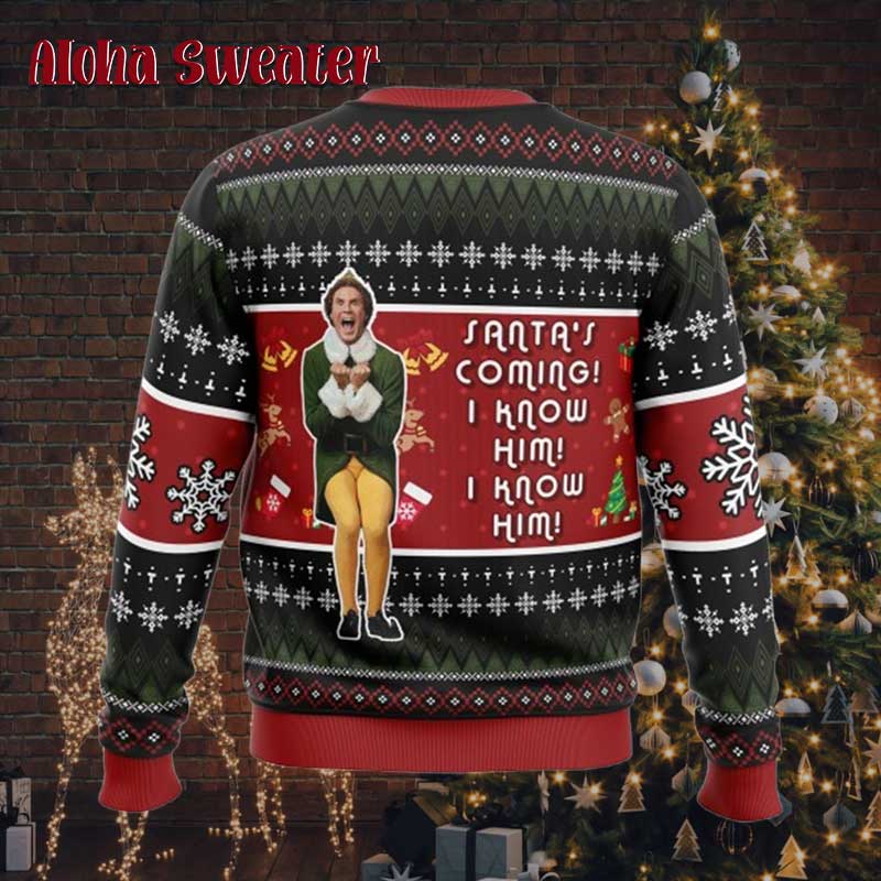 Guess Who Miss The Eve Buddy The Elf Ugly Christmas Sweater - Holiday Gift product image 5