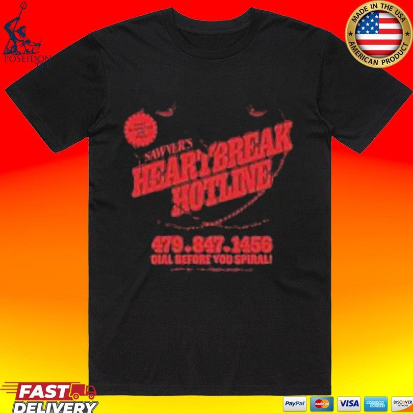 Sawyer Hill Music Heartbreak Hotline - Adult & Kids T-Shirts, Sweatshirts & Hoodies apparel design preview 1