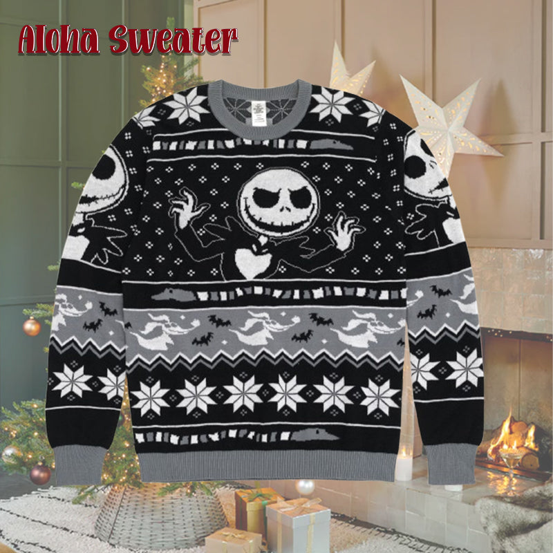 Jack Skellington Hallothanksmas The Nightmare Before Ugly Christmas Sweater - Holiday Gift product image 5