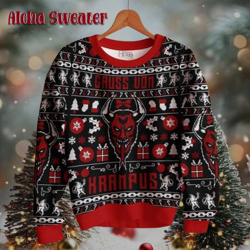 Ripple Junction Krampus Knit Ugly Christmas Sweater - Holiday Gift product image 2