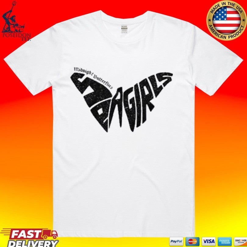 Sea Girls Butterfly White - Adult & Kids T-Shirts, Sweatshirts & Hoodies apparel design preview 1