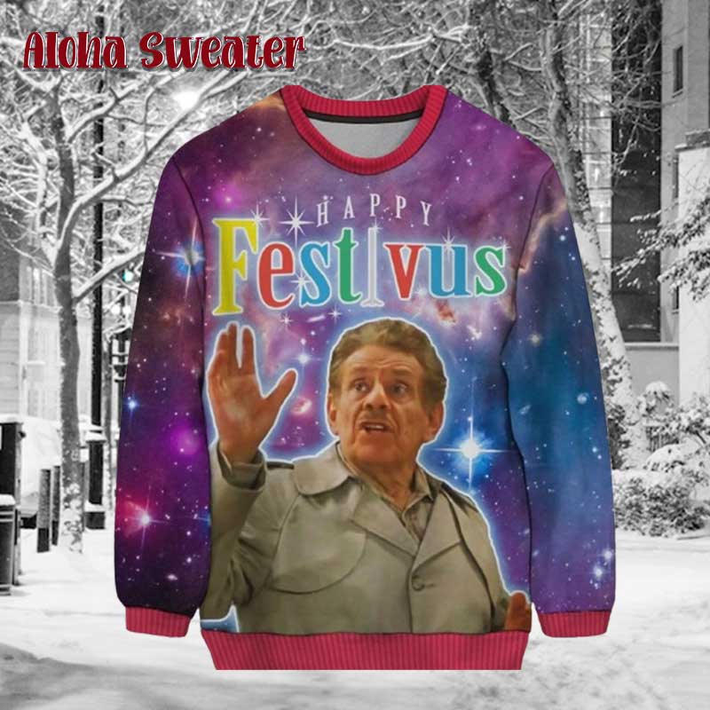 Seinfeld Christmas Happy Festivus Ugly Christmas Sweater - Holiday Gift product image