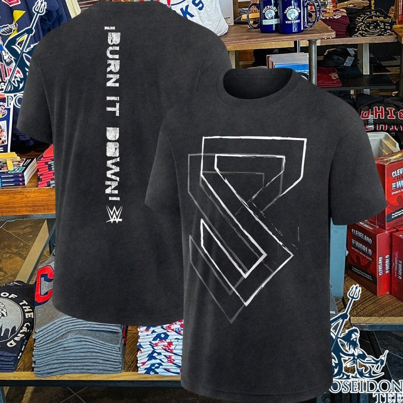 Seth Rollins Vertical Burn It Down - Adult & Kids T-Shirts, Sweatshirts & Hoodies apparel design preview 1